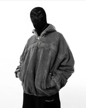 Rock Eye-Cutout Zip Hoodie