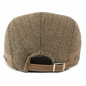 Striped Beret Hat with Ear Flaps
