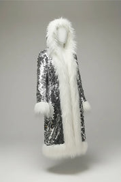 Colorful sequin fur coat - Shayli