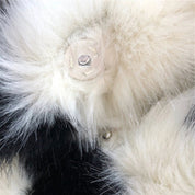 White Heart Faux Fur Coat