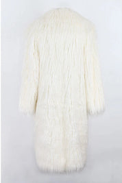 Bright Pink Shaggy Faux Fur Coat