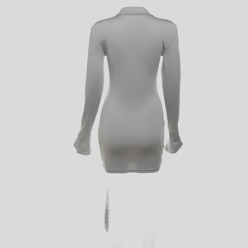 Nom Fitted Button Mini Dress