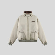 WO White Fur-Lined Coat
