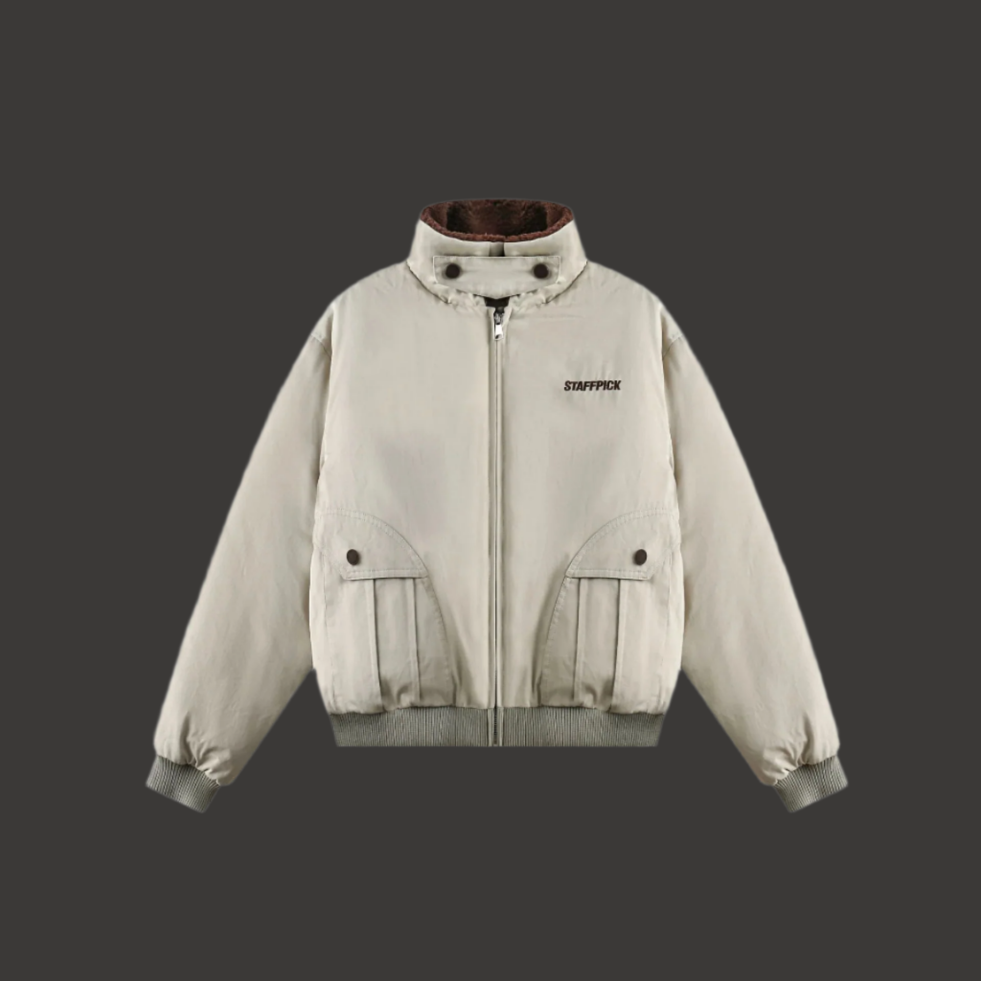 WO White Fur-Lined Coat