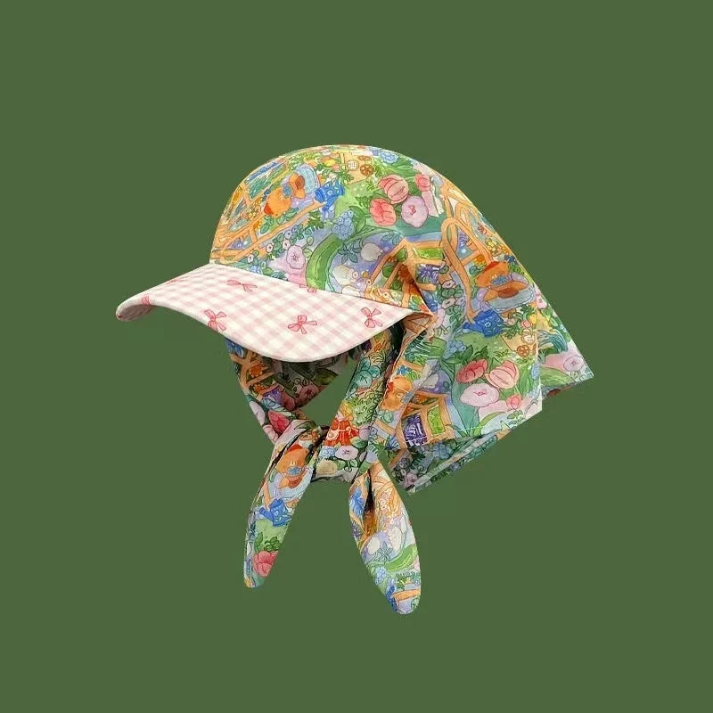 Vintage style baseball cap with bandana