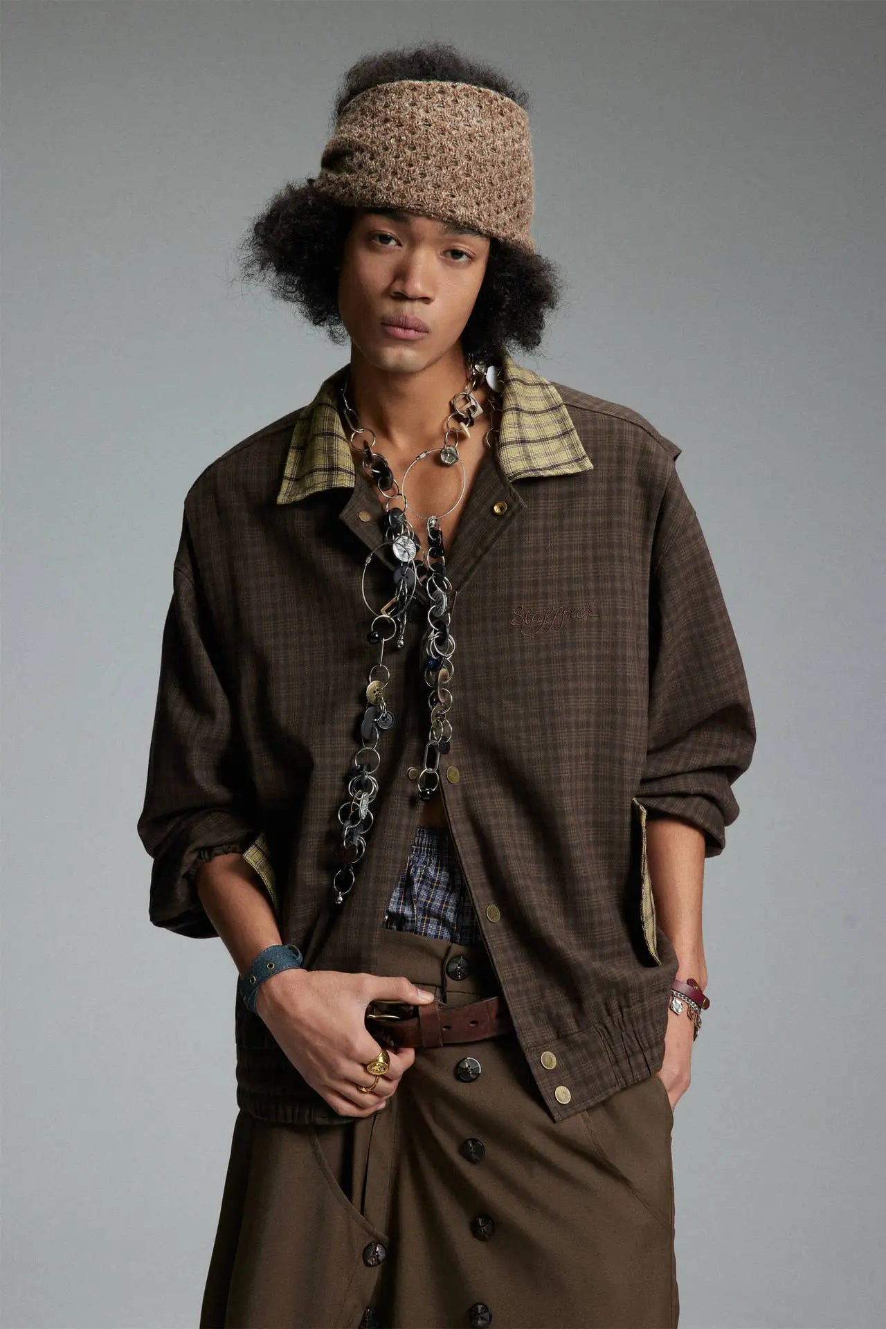 YAN Vintage Plaid Jacket