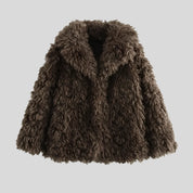 YUN Classic Brown Fur Coat