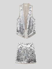 FEM Silver Sequin Vest