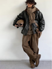 JUKO Leather Jacket with Fur
