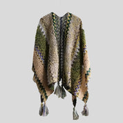 CON Hand-Knit Wool Poncho