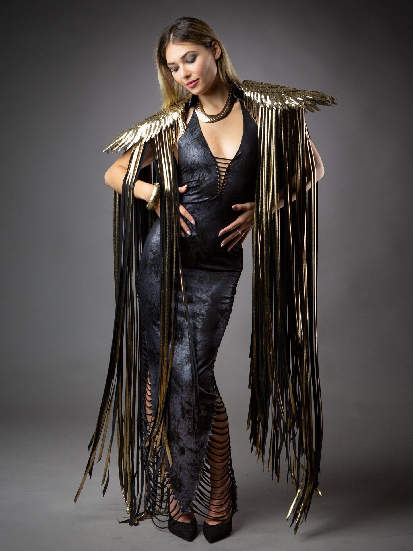 Fringed Wing Shoulder Straps