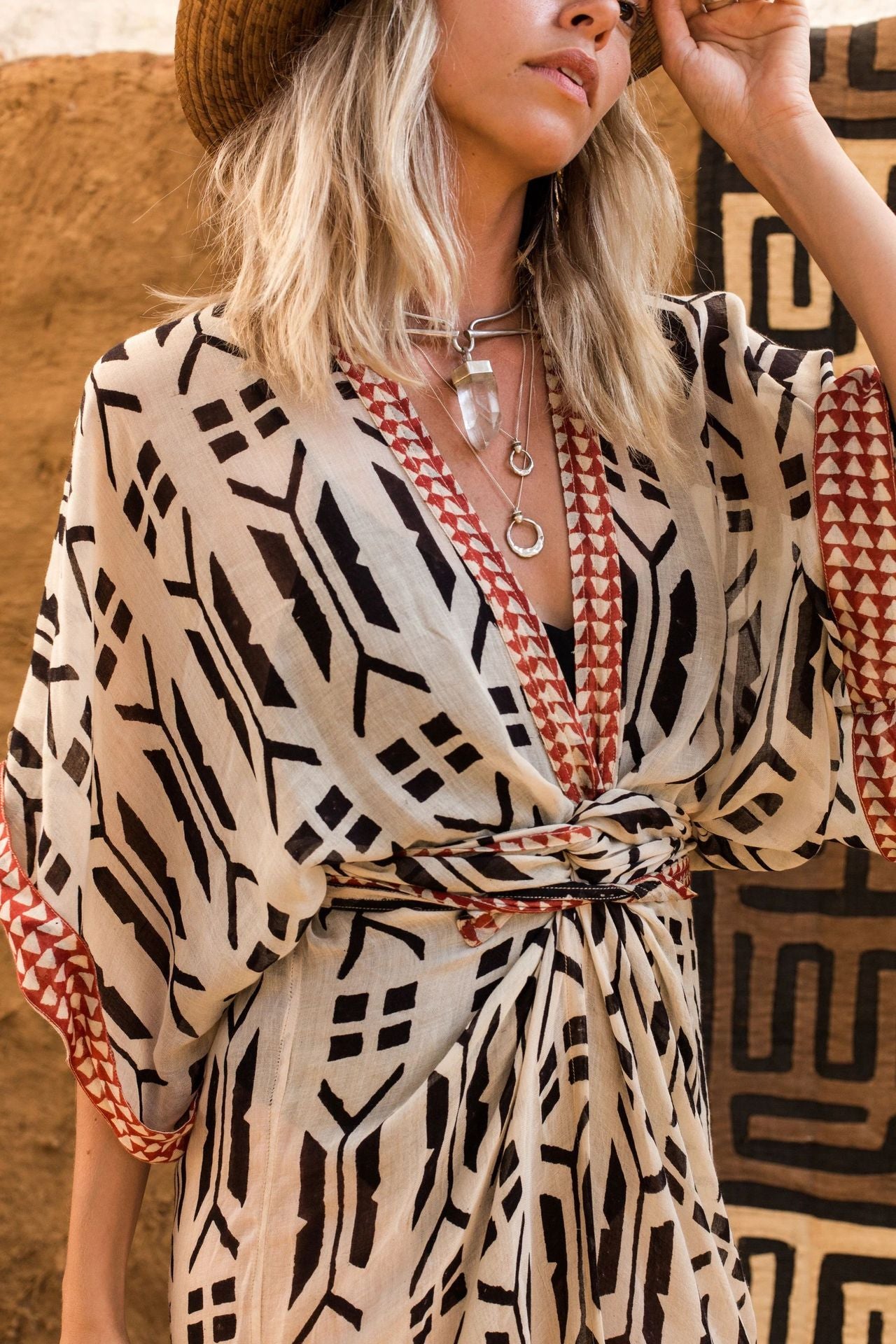 Printed Kimono Cardigan