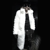 Black & White Long Fur Coat