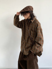 Vintage Plaid Long Shirt