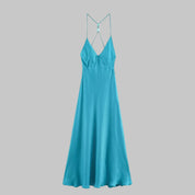 SIS Royal Blue Satin Dress